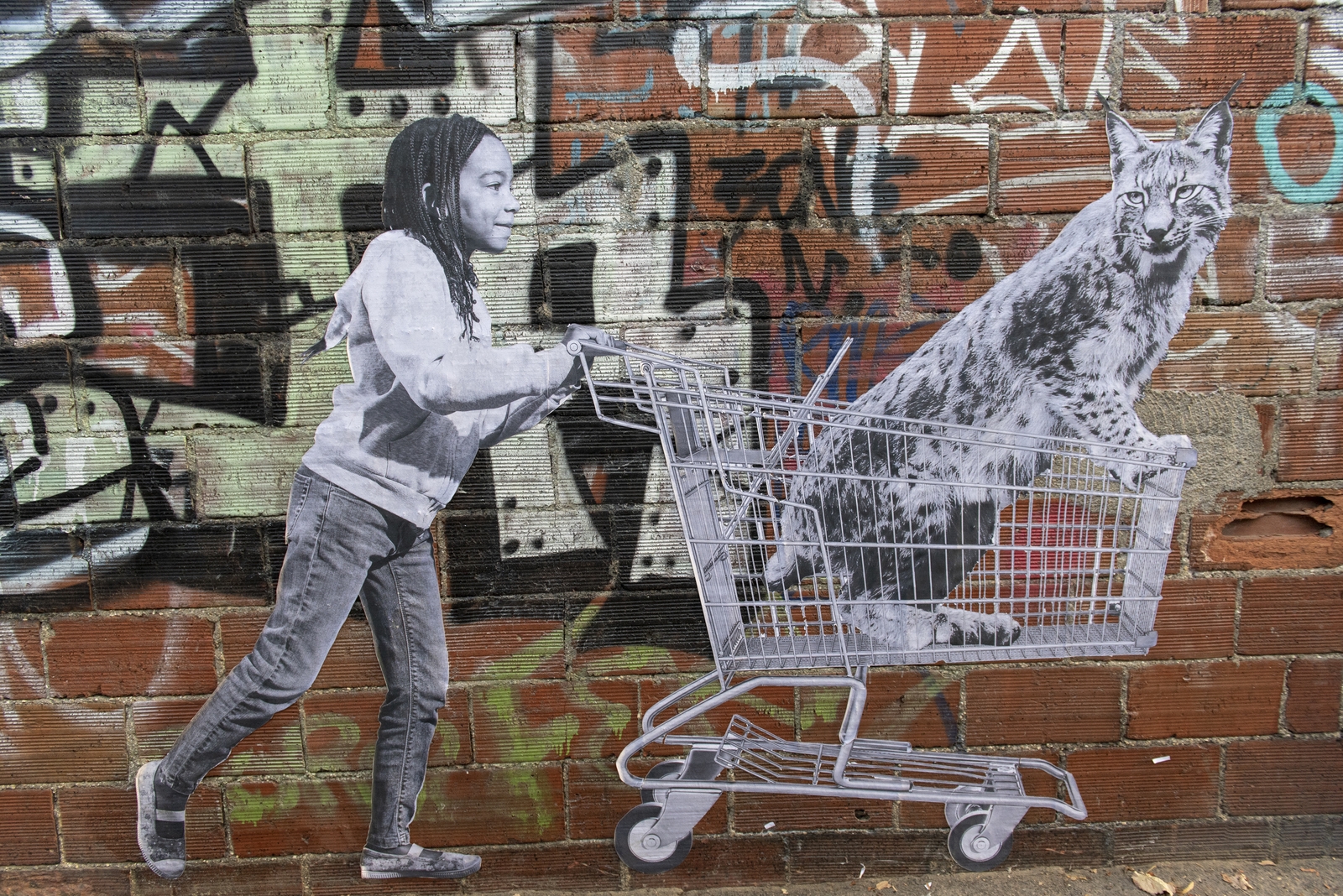 Street art à Vitry-sur-Seine - Œuvre du collectif MONsTR - Passage de la Gaîté - ©SL 2018